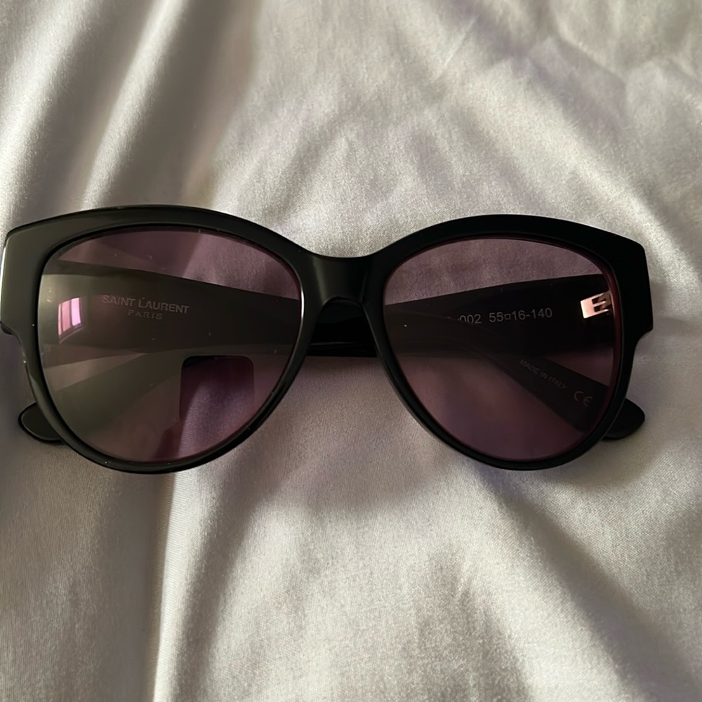 Saint Laurent Paris, sunglasses dark brown thick frames